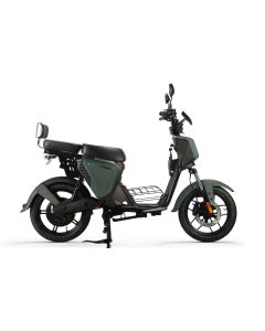 Tomos ES 01 Mat groen. Elektrische scooter. Zij aanzicht
