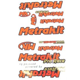 Stickerset Metrakit Oranje/ zwart.