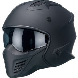 Helm Vito Jet Bruzano. Verkrijgbaar in zwart, camouflage, titanium, carbon, zwart-fluor en zwart-rood.