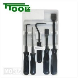 Pakkingschraper en trekker set 5 delig