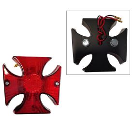 Achterlicht en Remlicht, Maltezer kruis Maryland kreuz Maltese Iron Cross 13cm
