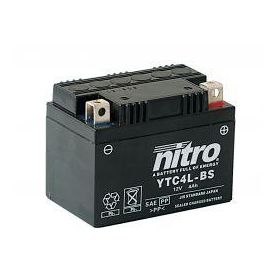 Gel accu 12 volt 4AH. NTC4L-BS | YTC4L-BS Gel 4 Ampère Nitro onderhoudsvrij.