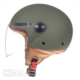 Helm MT Jet Street. Mat groen. 22.06 Nieuw model 
