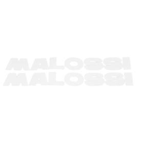 Malossi 27cm x 3,5cm wit 2-delig sticker set