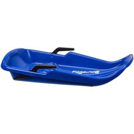 Slee. Plastic. Met remmen en trekkoord. blauw