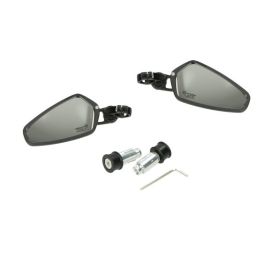 Bar-end Spiegelset Custom CNC Glans Zwart.oa Sprint | Zip | Tomos