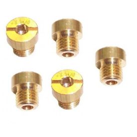 Sproeiers 5mm. Voordeel set 5 stuks voor de Dellorto SHA 14/9 14/12 15/15 16/16 carburateurs. Tomos.