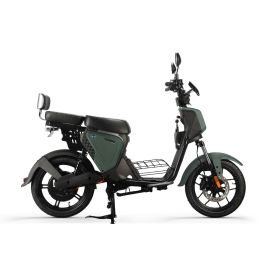 Tomos ES 01 Mat groen. Elektrische scooter. Zij aanzicht