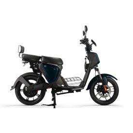 Tomos ES 01 Mat zwart. Elektrische scooter. Zij aanzicht